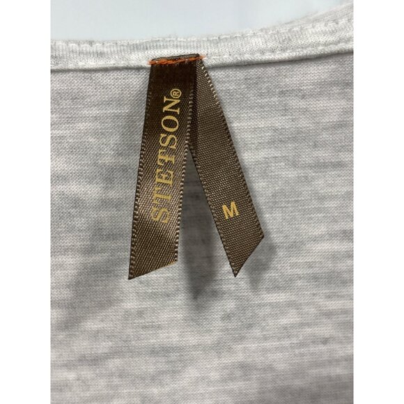 Stetson Embroidered Open Front Hooded Cardigan Womens M Heather Gray Aztec Boho - Picture 3 of 6